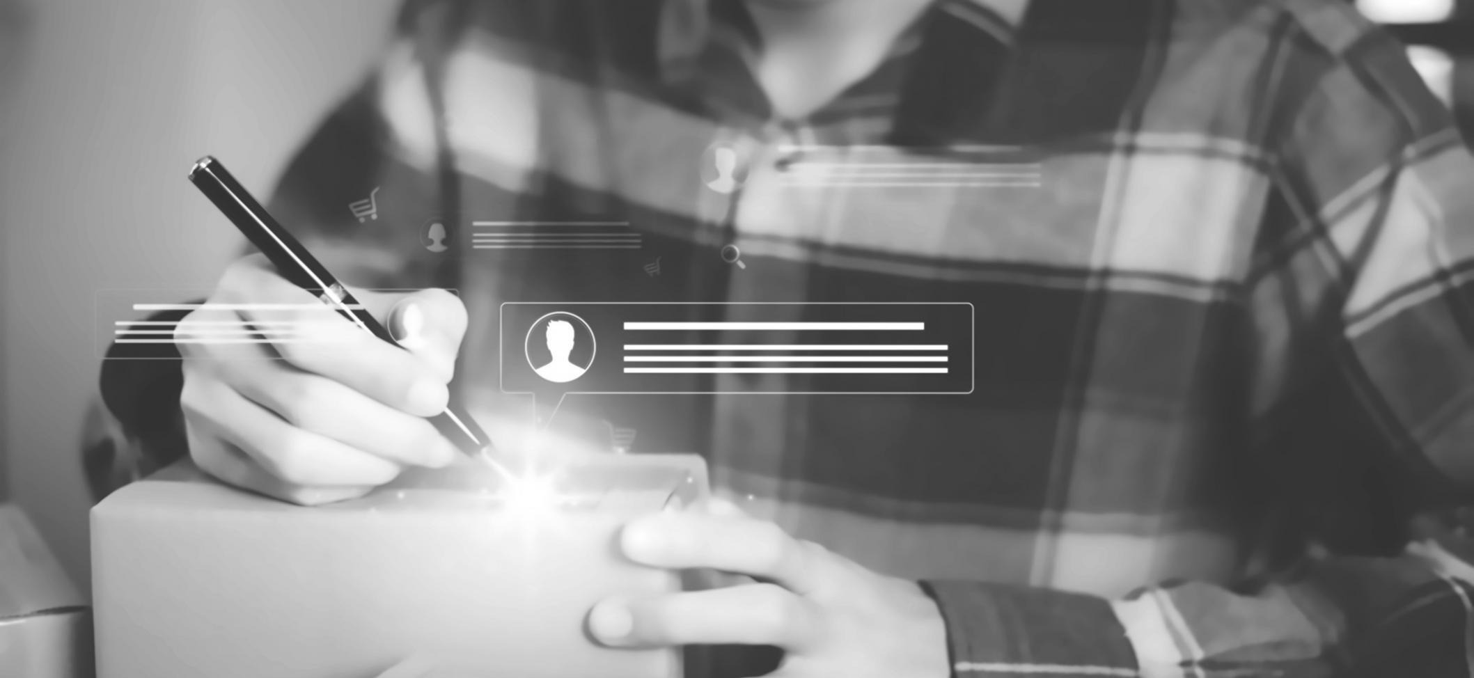 Students engaging with on-page SEO lecture material online